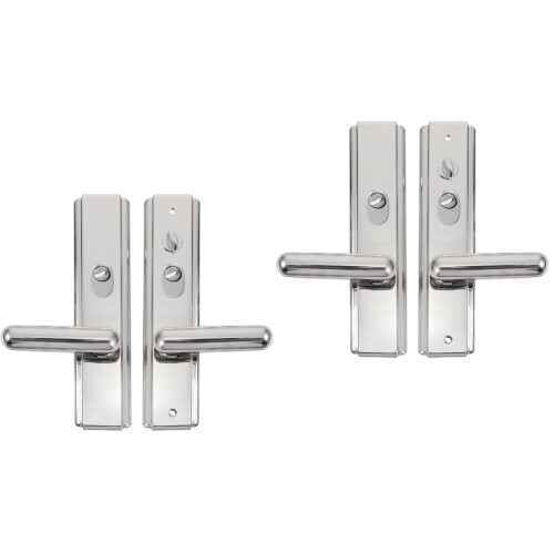 2Set Pomelli Da Porta in Acciaio Inox Argento Per Uso Interno Durevoli 2