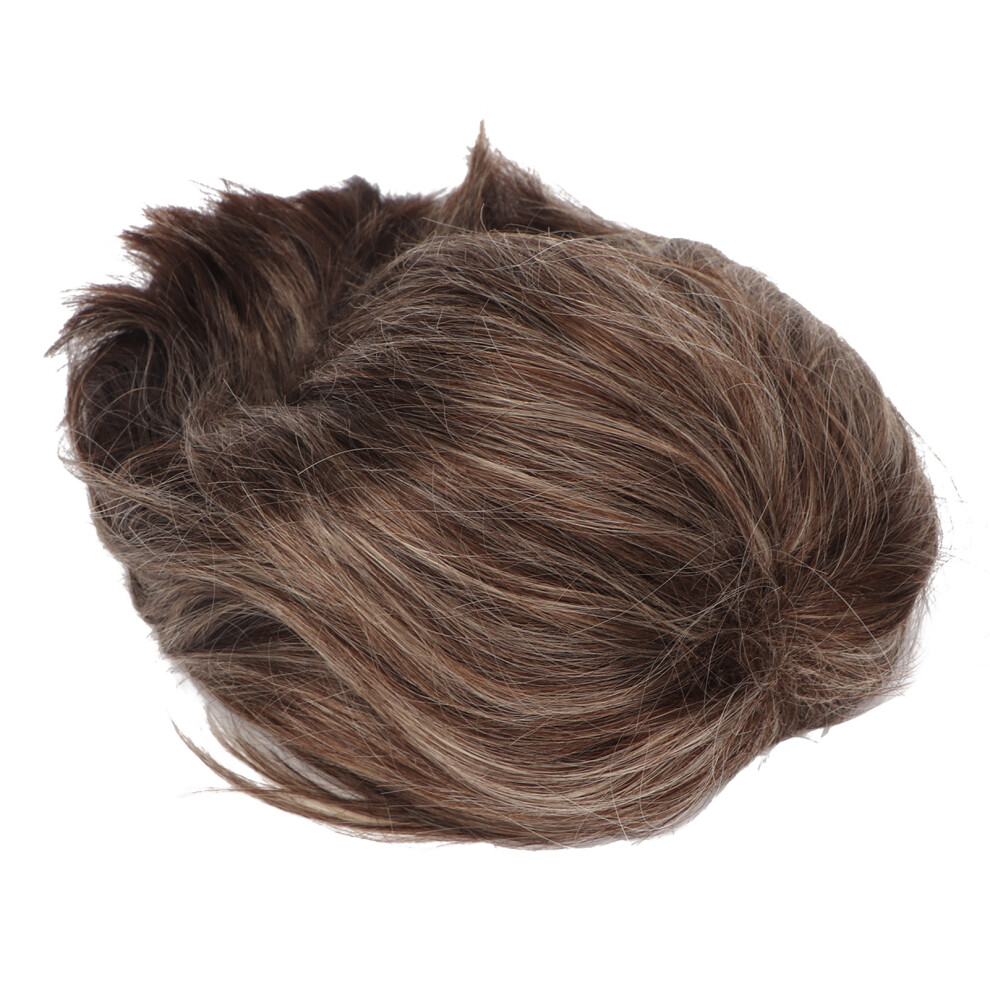 Unisex Elegant Short Straight Wig With Bangs For Women, Heat-Resistant Synthetic