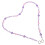 3Pz Tracolle in Viola Con Perline, Estensore E Charm Borsa 3