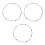 3Pz Tracolle in Viola Con Perline, Estensore E Charm Borsa 4