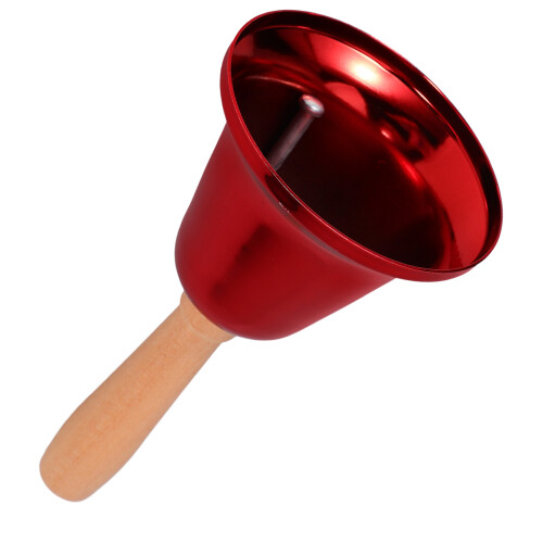 2Pz Campanella in Legno E Metallo Rossa Campanello Per Servizio E Cena 2