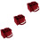 3Pz Porta Vino Feltro Rosso Multicella 6 Bottiglie Robustezza 10