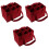 3Pz Porta Vino Feltro Rosso Multicella 6 Bottiglie Robustezza 8