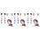18Pz Orecchie Gatto Paillettes Tessuto Colorato 3
