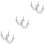 3Paia Per Scarpe in Argento Per Sneakers E Stivali 6