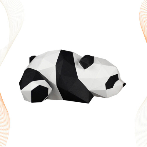3St 3D Panda Papiermodel Handgevormd Decoratiespeelgoed 1