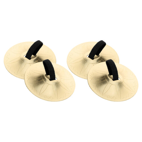 8Paia Mini Piatti in Rame Per Danza Con Cinghia in Nylon Suono