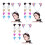 18Pz Orecchie Gatto Paillettes Tessuto Colorato 4