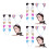 18Pz Orecchie Gatto Paillettes Tessuto Colorato 2