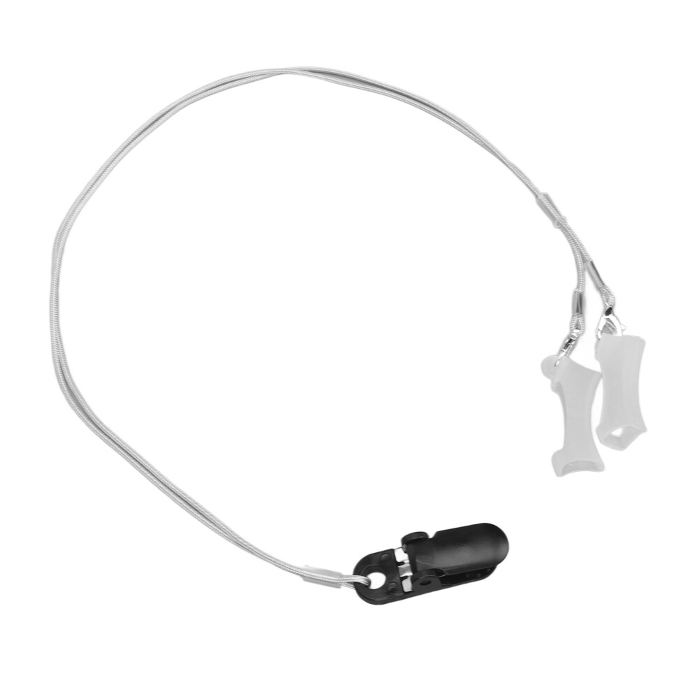 Black/Gray Sound Aid Clip Protector Lanyard Fixation Rope M - Prevent Lost Sound Amplifier
