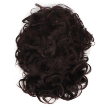 Haarextensies van synthetische vezels voor krullen, met elastisch trekkoord voor een nonchalante knot, verstelbare maat, natuurlijke look, volume en