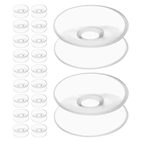 40Pz Ventose Mini Doppia Trasparenti in PVC Per E Metallo 1