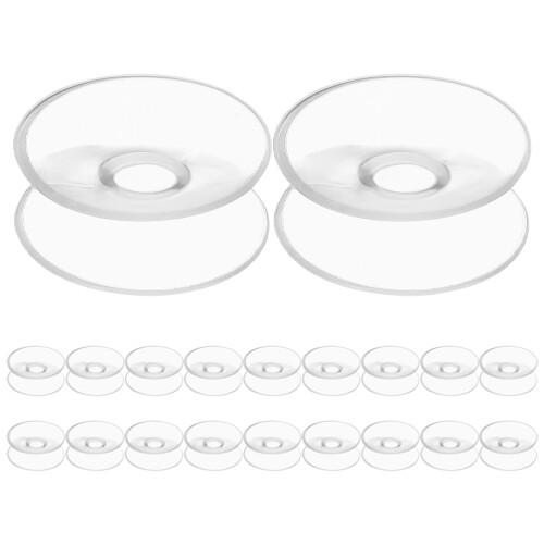 40Pz Ventose Mini Doppia Trasparenti in PVC Per E Metallo