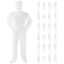 125Szt Plastikowe Miniaturowe Postacie Białe Do Dekoracji I Rękodzieła