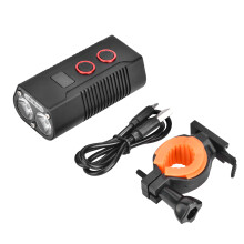 Superheldere fietskoplamp/achterlicht met USB-oplaadfunctie, waterdicht en oplaadbaar. Multifunctionele waterdichte fietslamp met Intel-technologie.