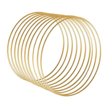 Gold Floral Hoop Ring for Wedding and Party Decoration, Ideal for Dream Catchers Macrame Creations Home Decor Projects Smooth and Won't Fade Metal