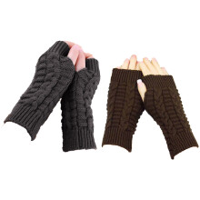 Arm Warmers for Women Winter, Fingerless Design Wrist Length Knit Gloves with Thumb Hole, Warm Material Soft Hand Crochet Sleeve for Cold Weather, Sui
