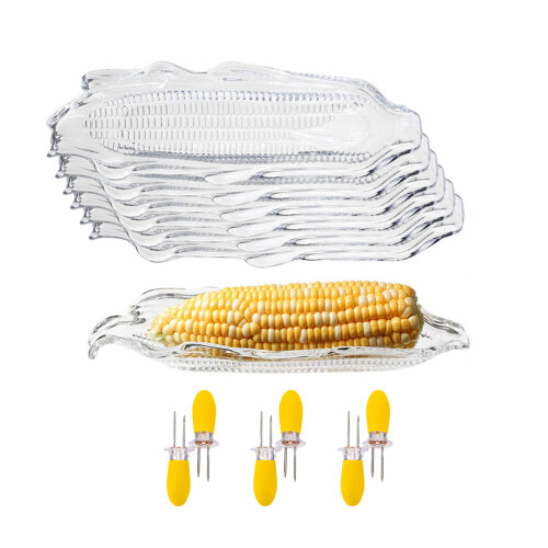 Multi-function Corn Dishes, The Ultimate Transparent Corn Container For Sweet Butter Corn, Hot Dogs, And More