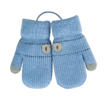 Guanti caldi in maglia per bambini, guanti termici di alta qualità con fodera in pile e polsini elasticizzati, guanti per bambini ultra caldi,