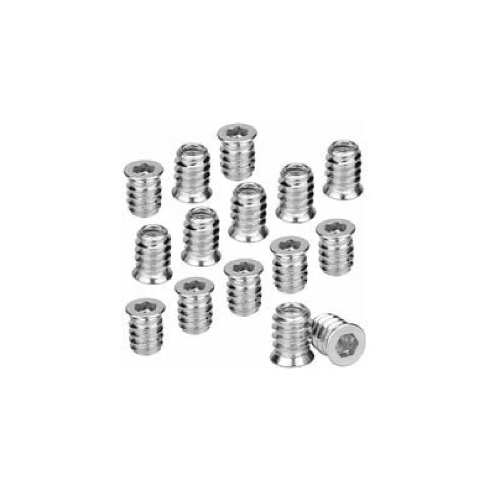 Woodworking Threaded Inserts, Zinc Alloy M6 X 15Mm Furniture Assembly Fixtures, Corrosion-Resistant For Soft Woods Plywood, 100Pcs, Hex Allen Head 9173940260689