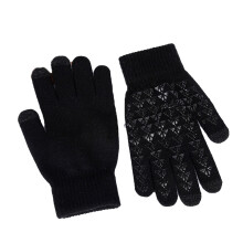 Winter Knit Gloves, Touch Screen Cold Weather Gloves with High-sensitivity Touch Screen, Full Finger Soft Warm Anti Slip Gloves for Outdoor Activities