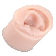 Modèle d'oreille humaine avec conduit auditif long, en silicone souple et flexible, teint moyen, parties du corps réalistes pour la pratique