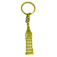 British Souvenir Collection Alloy Keychain-Golden big ben