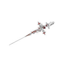 Clous enveloppés d'épines en alliage, designs uniques,-Argent