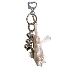 Ballet Shoe and Heart Keychain Versatile Bag Decoration Handmade