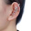 Ear Pin Alluring Thorn Designs Studs Earrings-black silver 7
