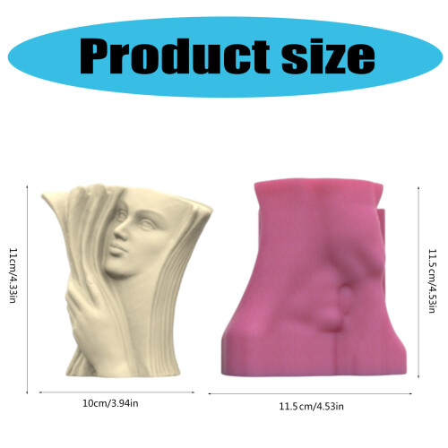 Elegante Face Book Vase Silikonform für 2