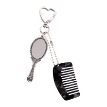 Cerceau à clés en peigne dense avec acétate permanent en-Noir
