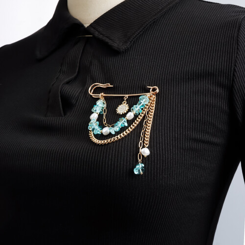Épinglette tournesol en perles de Zircon, bijoux polyvalents 1