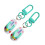 Small Flip Flop Keychain Stylish Bag Accessory for Keys-White 1