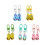 Small Flip Flop Keychain Stylish Bag Accessory for Keys-White 2