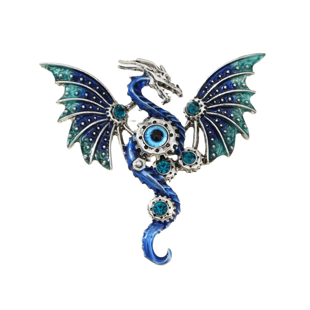 Blue Dragon Brooch Sturdy Alloy Jewelry Accessory For Any