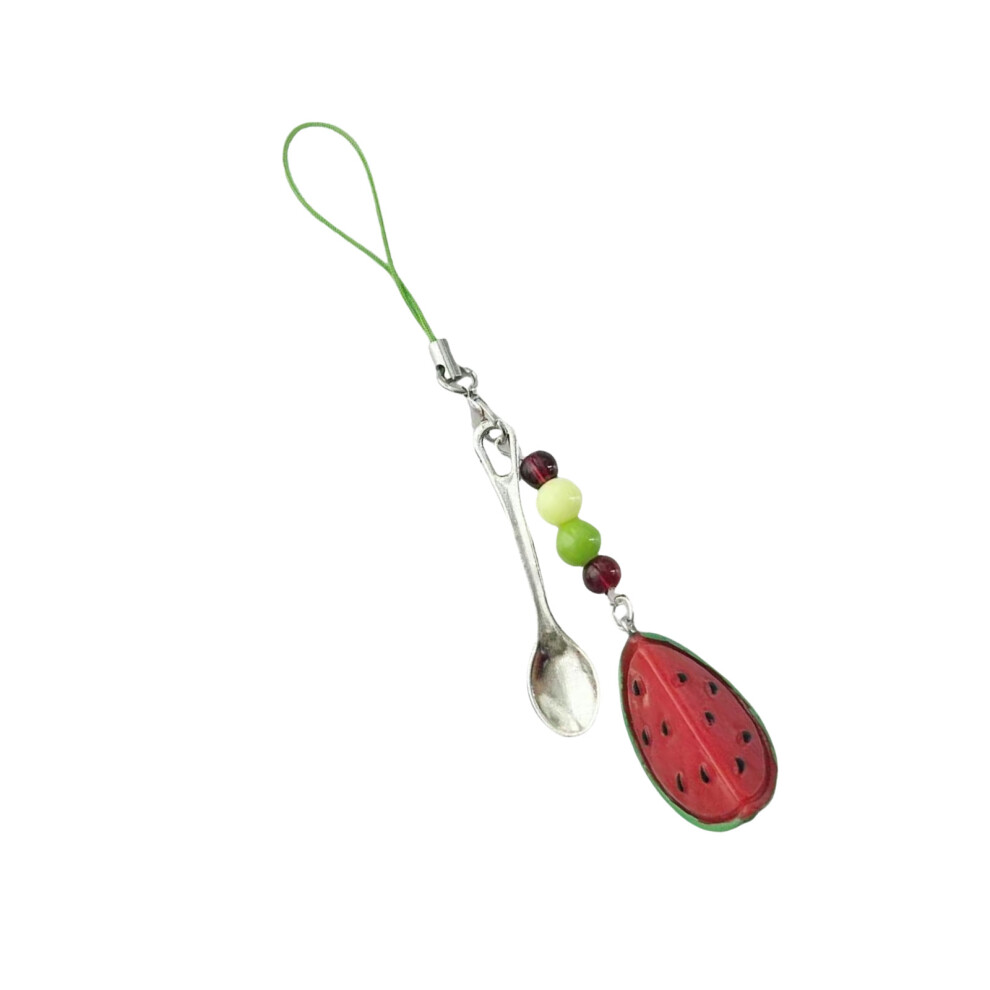 Fun Fruit Theme Resin Phone Accessory Keychain-Watermelon 7704000808385