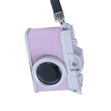 Vintage minicamera sleutelhangerornament met LED-licht- en-Roze