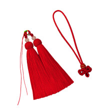 Porte-clés tressé d'inspiration culturelle, ornement-Rouge