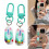 Small Flip Flop Keychain Stylish Bag Accessory for Keys-White 3
