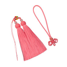 Glands à nœud culturel, décoration de voiture, porte-clés-Rose