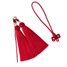 Pendentif à Double glands de conception traditionnelle-Vin rouge
