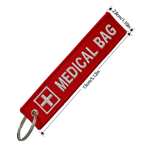 Leuchtend rotes, gesticktes Notfallversorgungsdesign, leicht-2 2