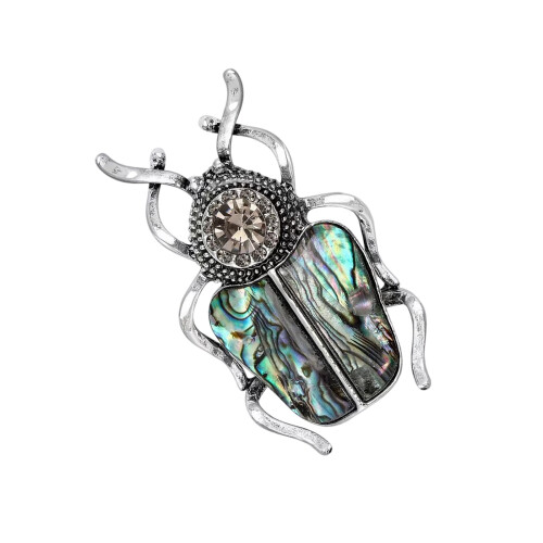 Broche polyvalente en alliage léger pour bijoux en strass,-Gris