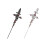 Ear Pin Alluring Thorn Designs Studs Earrings-black silver 1