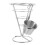 3Stk Frites Halter Aus Mit Dip-Schale, Silber 1