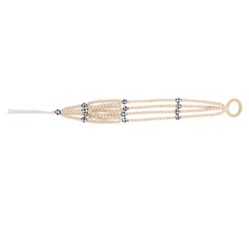 2Stk Handgefertigter Pflanzenhalter Holzperlen Macrame Wand 2