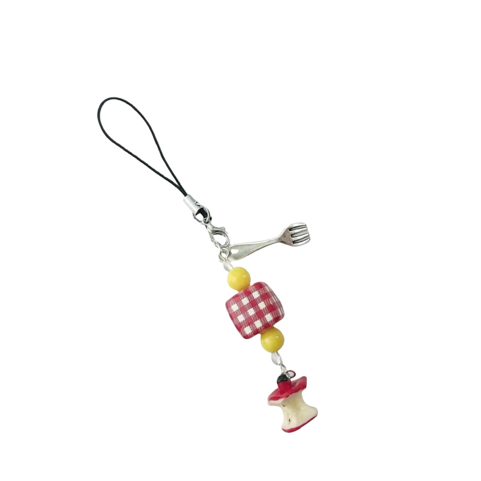 Elegant Fruit Inspired Phone Case Charm Keychain Sturdy-Apple.. 7704000808453