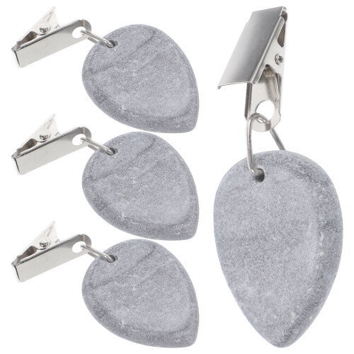 12Stk Kleine Marmor Tischdeckengewichte Mit Clip, , Camping 2