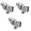 3Stk Wandhalter Verstellbar Mit Robustem ABS Material 3